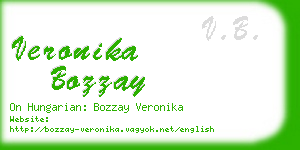 veronika bozzay business card